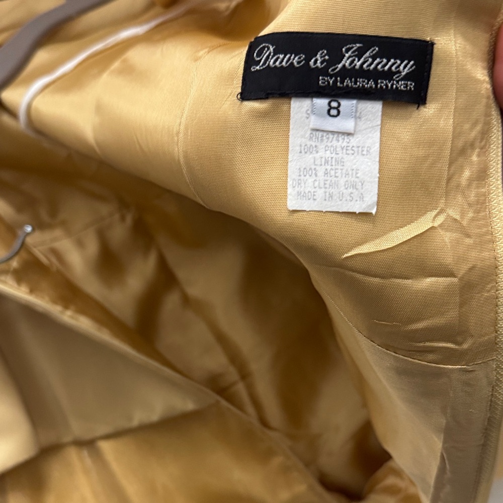 Dave & Johnny Gold Prom Dress - Picture 5 of 5